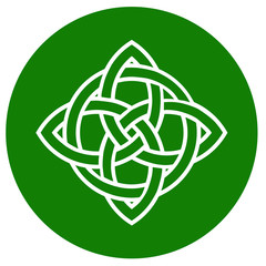 Poster - celtic knot symbol in green circle