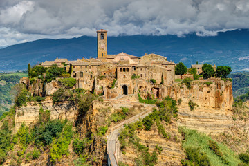 Fototapete - Italy landscape, Civita di Bagnoregio, Lacjum, Europe