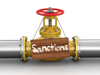 Poster - Pipeline with Sanctions. Image with clipping path