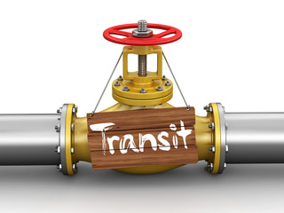 Poster - Pipeline with Transit. Image with clipping path