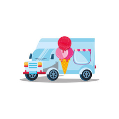 Poster - ice cream car isolated icon