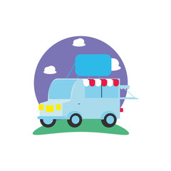 Poster - ice cream car isolated icon