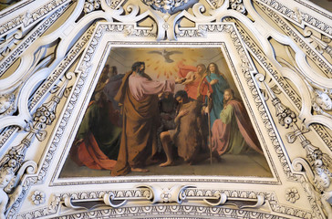 Wall Mural - Fragment of the dome in the baptistery, Salzburg Cathedral 