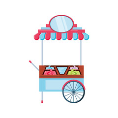 Poster - ice cream shop kiosk isolated icon