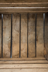 Wall Mural - Empty wooden box background texture, urban design