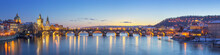 Panoramic View Of Charles Bridge - Prague, Czech Republic