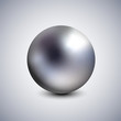 © shaitan1985 - Realistic dark pearl. Spherical 3D orb with transparent glares and highlights for decoration. Jewelry gemstones. Vector Illustration.