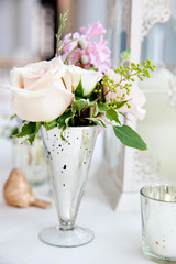 Wall Mural - flowers in a vase at a wedding