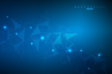 Fototapete - big data visualization background. modern futuristic virtual abstract background. science network pa