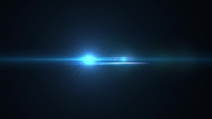 Wall Mural - horizontal moving blue lights optical lens flash shiny animation art background animation new quality shiny effect dynamic colorful holiday bright video material