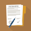 Eviction notice form. Concept flat icon