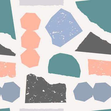 Wall Mural -  - seamless paper collage pattern