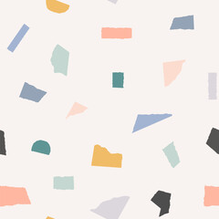Poster - seamless paper collage pattern