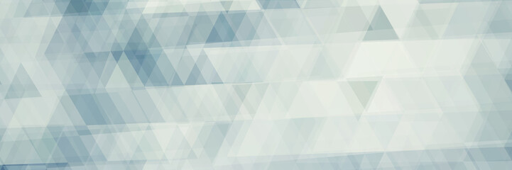 Poster - Horizontal faded banner pattern with triangles