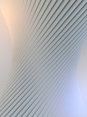 Aufkleber - White stripe pattern futuristic background. 3d render illustration