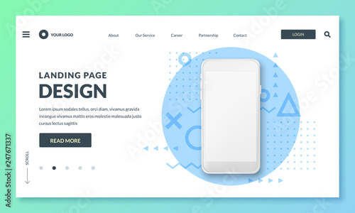 Landing page banner template Tableau sur Toile