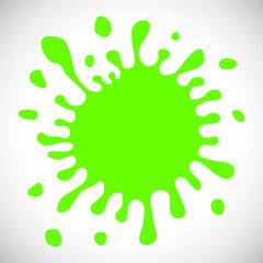 Poster - green hand drawn paint splash