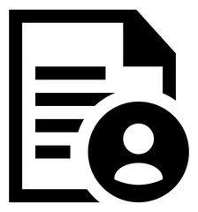 Poster - Document With User Vector Icon