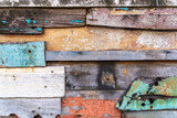 Fototapeta Młodzieżowe - Decorative and colorful old wood wall for background.