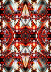 Canvas Print - 3d computer generated artistic unique modern abstract multicolored energetic fractal patterns artwork background