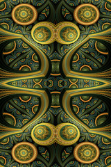 Wall Mural - Artistic unique 3d computer generated smooth abstract multicolored energetic fractals artwork background