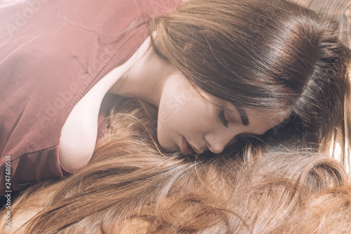 Trendy Haircuts Beauty Hair Salon Woman With Beautiful Long Hair