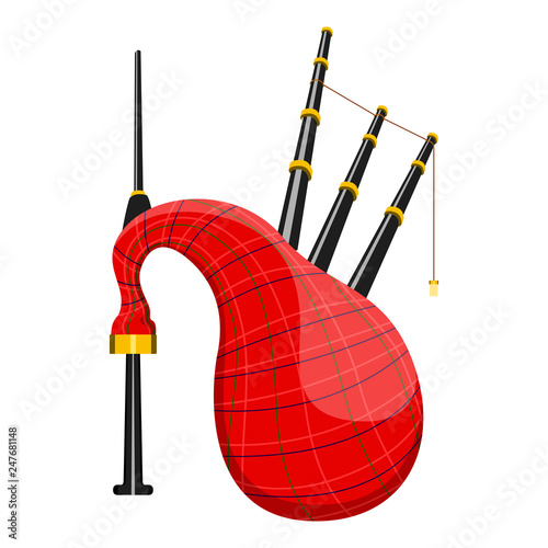 Fotomural Isolated scottish bagpipe image. Vector illustration design