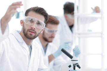 Wall Mural - closeup.scientists in the laboratory