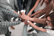 © ASDF - close up.Business people holding hands in a circle
