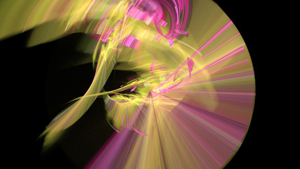 Aufkleber - Fantasy chaotic colorful fractal pattern. Abstract fractal shapes. 3D rendering illustration background or wallpaper