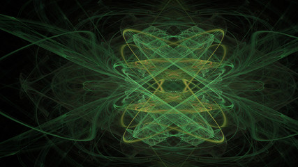 Aufkleber - Fantasy chaotic colorful fractal pattern. Abstract fractal shapes. 3D rendering illustration background or wallpaper