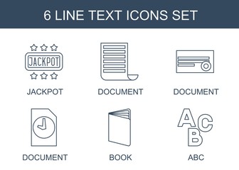 Canvas Print - 6 text icons