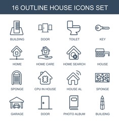 Poster - 16 house icons