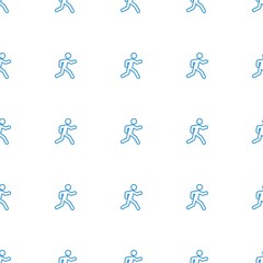 Wall Mural - running icon pattern seamless white background