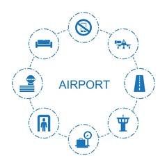 Poster - 8 airport icons