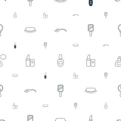 Sticker - makeup icons pattern seamless white background