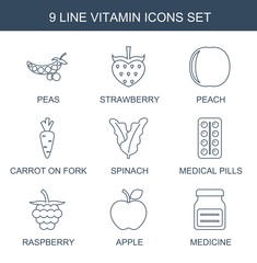 Sticker - 9 vitamin icons