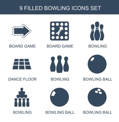 Poster - 9 bowling icons