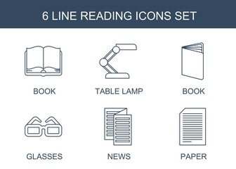 Wall Mural - reading icons