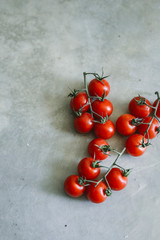 Wall Mural - Fresh organic cherry tomatoes food recipe idea