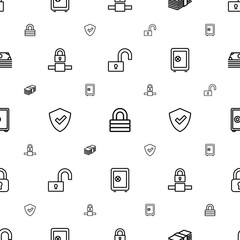 Aufkleber - safe icons pattern seamless white background