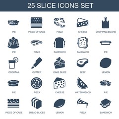 Wall Mural - 25 slice icons