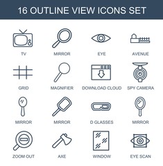 Canvas Print - 16 view icons