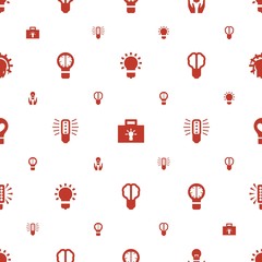 Poster - lightbulb icons pattern seamless white background
