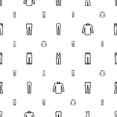 Sticker - jeans icons pattern seamless white background