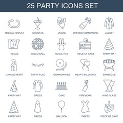 Sticker - 25 party icons