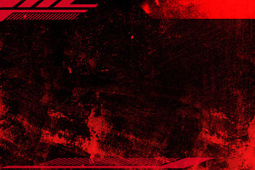 Wall Mural - Abstract grunge futuristic cyber technology background. Blueprint on old grungy scratch surface. Grunge frame