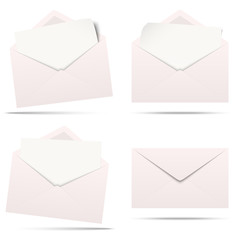 Sticker - colored envelopes with empty paper