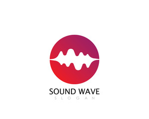 Wall Mural - Sound waves vector illustration