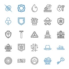 Wall Mural - safety icons set